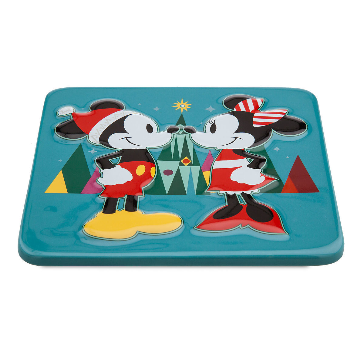 Disney Chear Mickey and Minnie Mouse Holiday Trivet New