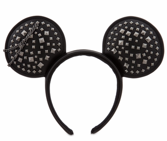 Disney Parks Mickey Metal Studs and Chain Punk Ear Headband New with Tags