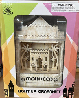 Disney Parks Epcot 40th Anniversary Morocco Wood Light Up Christmas Ornament New