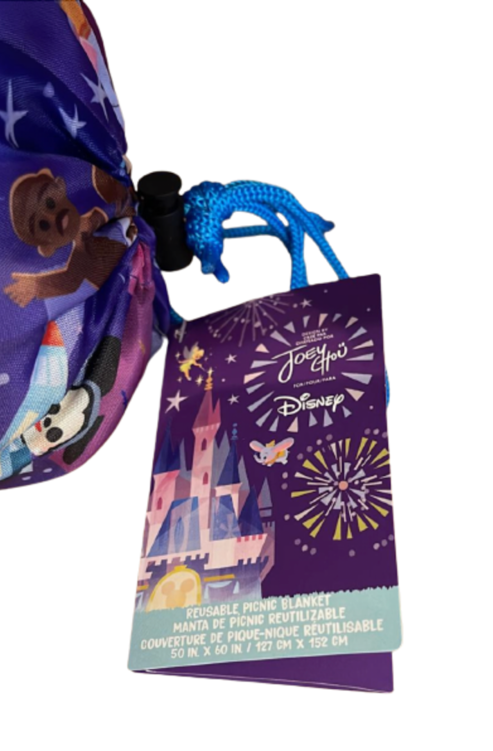 Disney Parks Joey Chou Magic Kingdom Cinderella Castle Reusable Picnic Blanket