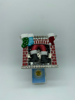 Bath and Body Works Christmas Santa in Chimney Light Up Wallflowers Plug New Tag