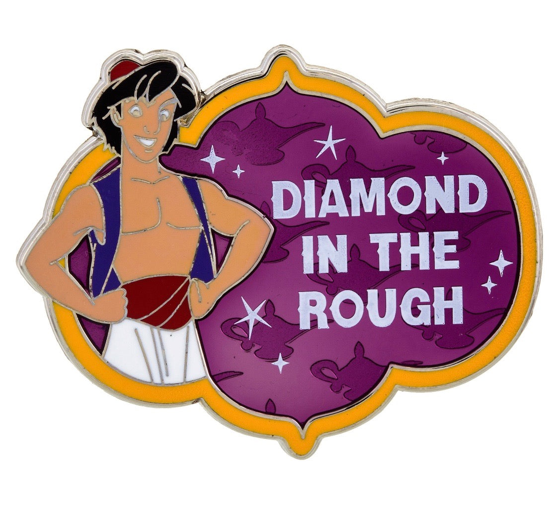 Disney Parks Aladdin Diamond in the Rough Pin New with Card
