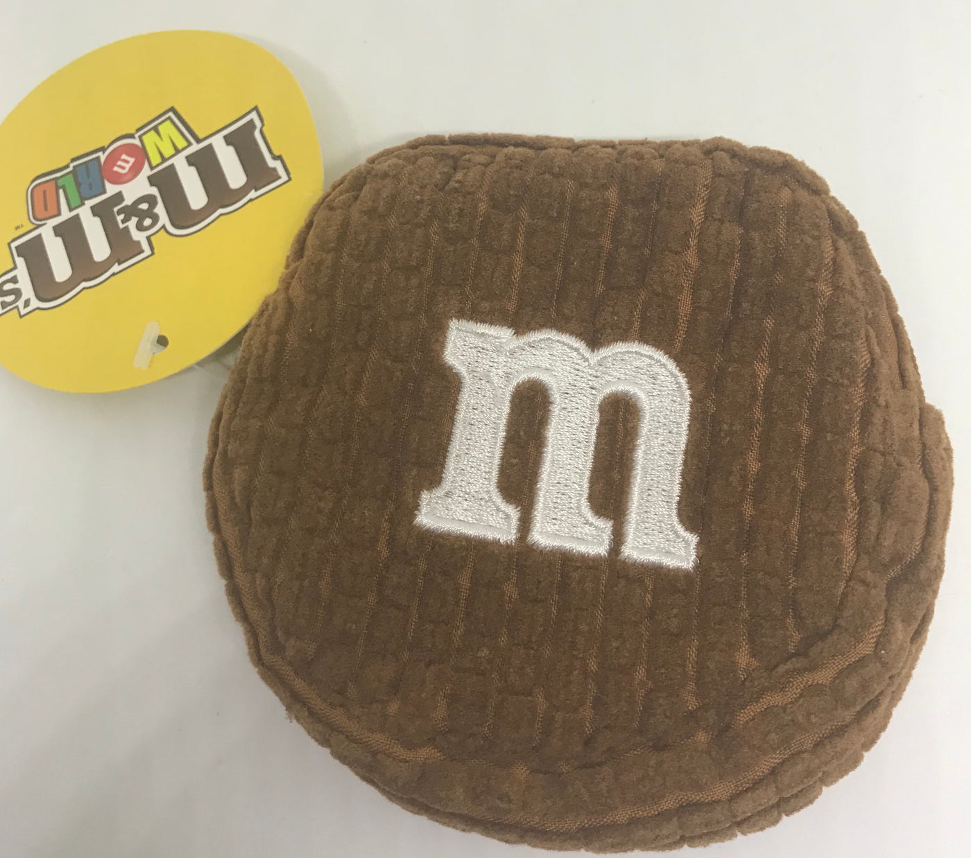 M&M's World Brown Logo Coin Purse Plush New with Tags