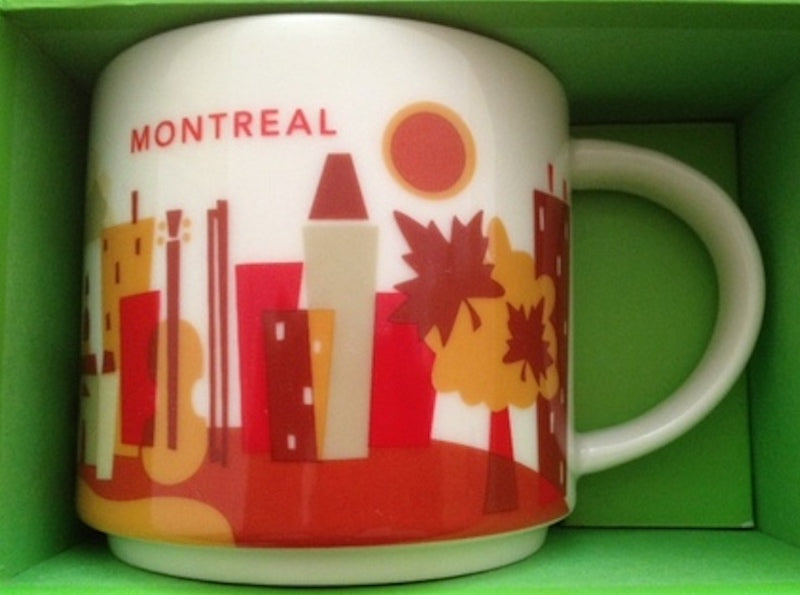 Starbucks You Are Here Montreal Canada Ceramic Coffee Mug New With Box