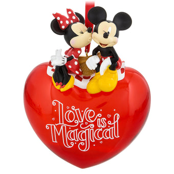 Disney Parks Mickey Minnie Love is Magical Christmas Holiday Ornament New w Tags