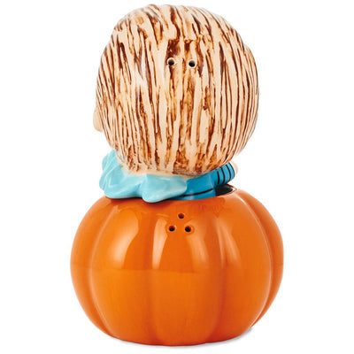 Hallmark Peanuts Linus Jack-o'-Lantern Stacking Salt Pepper Shakers Set of 2 New