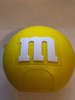 M&M's World Candy Yellow Round Dispenser New with Tags