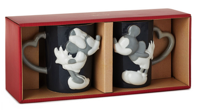 Hallmark Disney Mickey and Minnie Kissyface Mugs, Set of 2 New with Tag