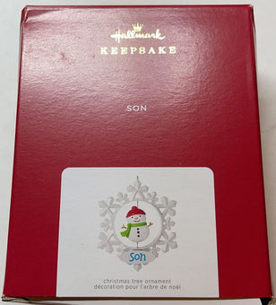 Hallmark 2021 Son Snowflake Christmas Ornament New with Box