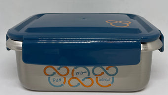 Disney Parks Mickey Fun Eat Repeat Lunch Box Stainless Reusable Container New