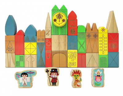 Disney It is a Small World Stacking Block Attraction Set New