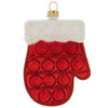 Robert Stanley Santa Mitten Pop Fidget Glass Christmas Ornament New with Tag