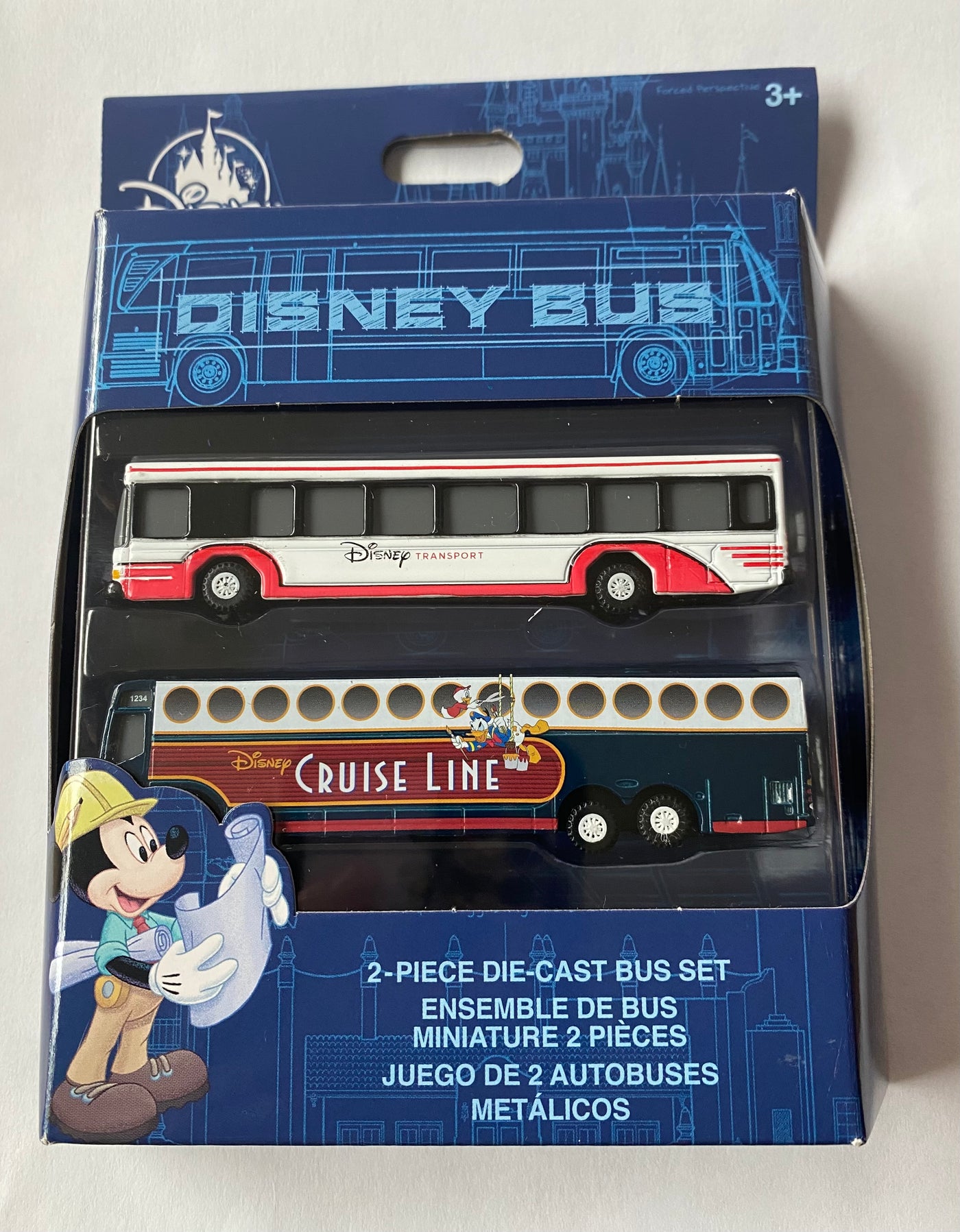 Disney Parks Bus Die Cast Vehicle Set 2 Pack New with Box