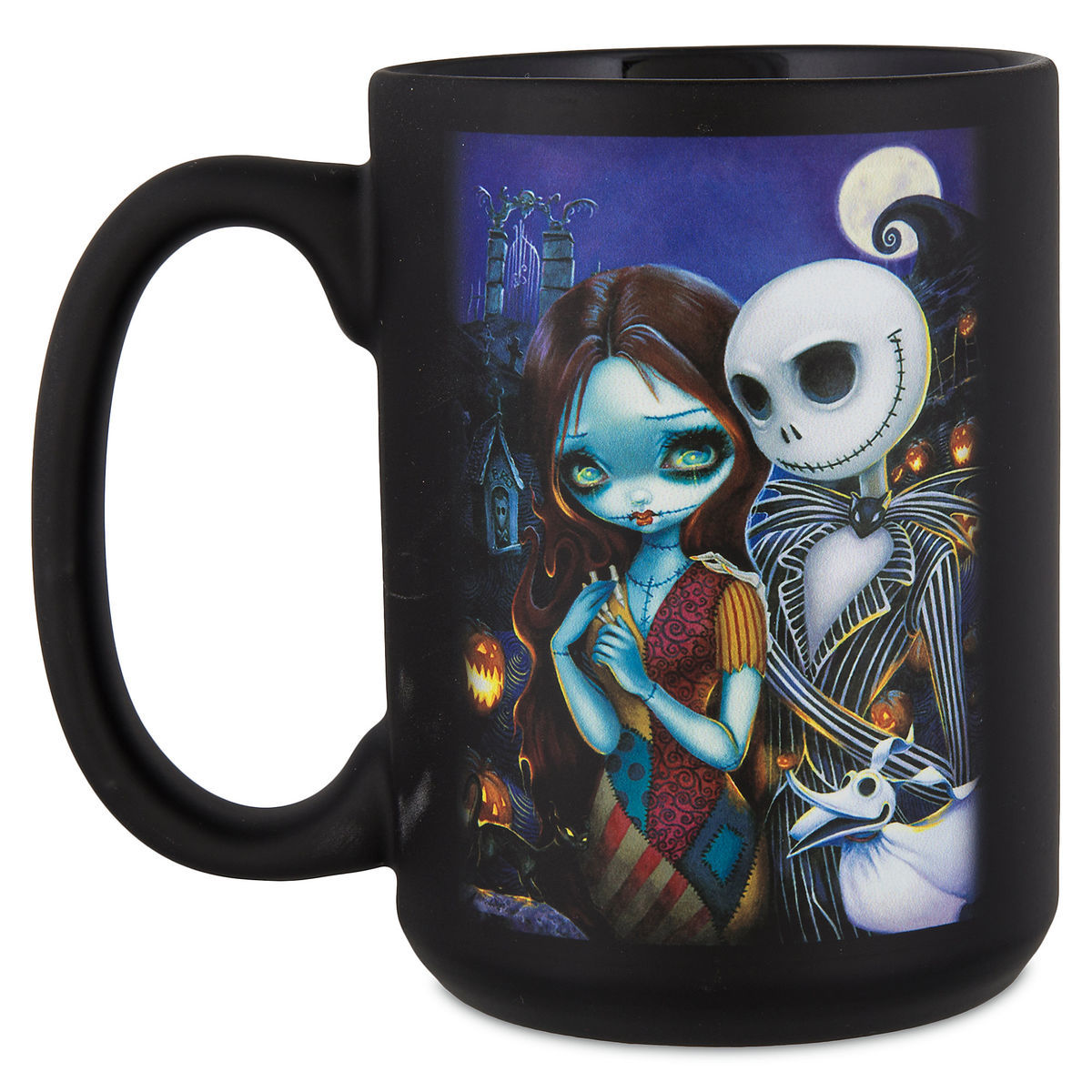 Disney Parks Wonderground Gallery Jack and Sally Becket Griffith Coffee Mug New