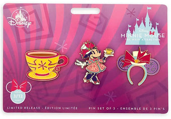 Disney Minnie The Main Attraction Mad Tea Party Pin Set New Sealed