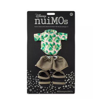 Disney NuiMOs Outfit Rash Guard with Shorts and Strap Sandals New with Card