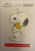 Hallmark Snoopy and Woodstock Christmas Metal Ornament New with Card