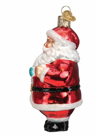 Old World Christmas Santa Revealed Blown Glass Christmas Ornament New with Tag