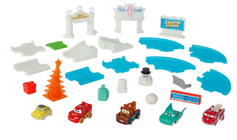 Disney Cars Pixar Mini Racers Advent Calendar Track Set McQueen Mater Mack New