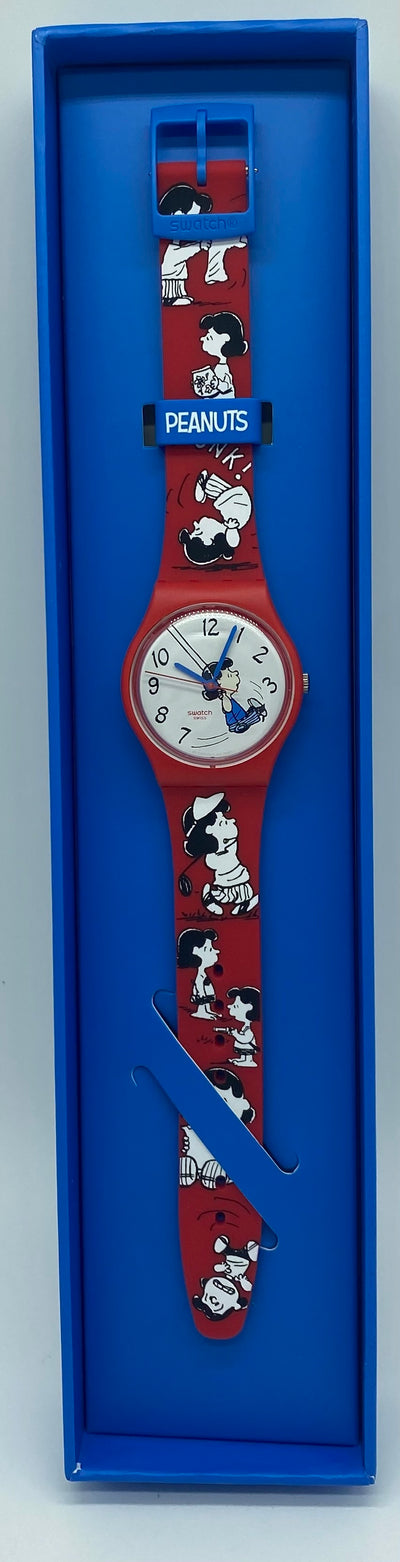 Swatch X Peanuts Lucy Klunk Watch New with Box