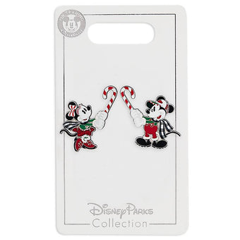 Disney Parks Yuletide Farmhouse Mickey and Minnie Holiday Pin Set New with Card