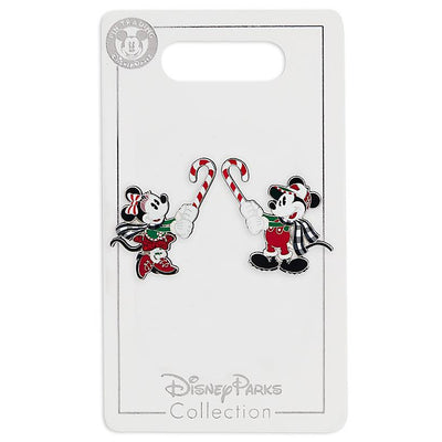 Disney Parks Yuletide Farmhouse Mickey and Minnie Holiday Pin Set New with Card