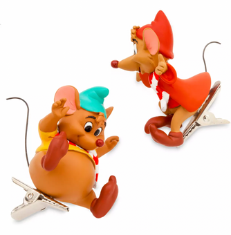 Disney Sketchbook Jaq and Gus Clip-On Christmas Ornament Set New