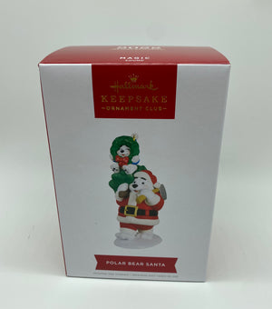 Hallmark 2022 KOC Polar Bear Santa Christmas Keepsake Club Ornament Sound New
