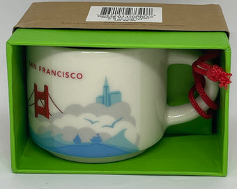 Starbucks Coffee You Are Here San Francisco California Ceramic Mug Ornament New