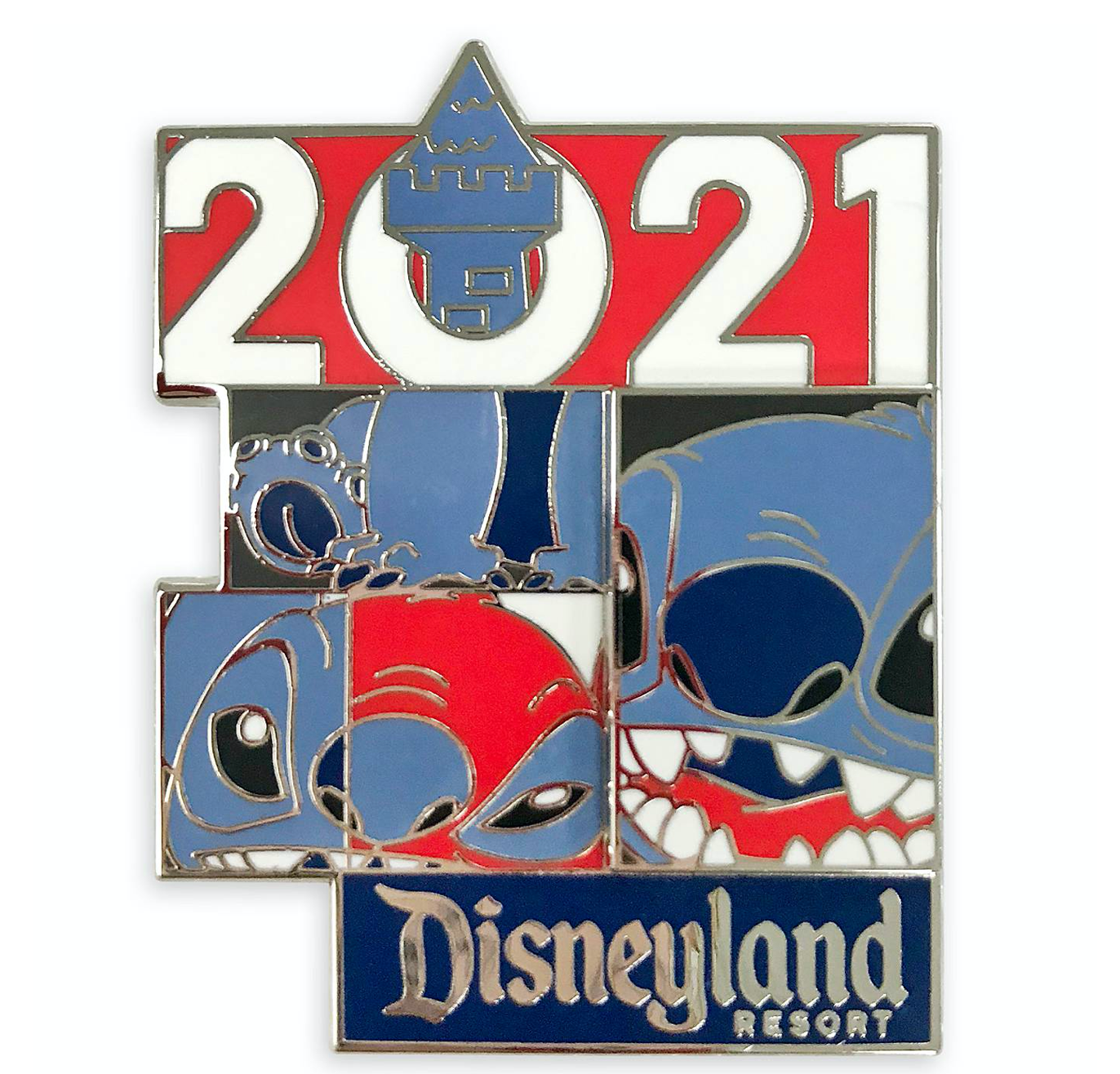 Disney Parks Disneyland 2021 Stitch Pin New with Card