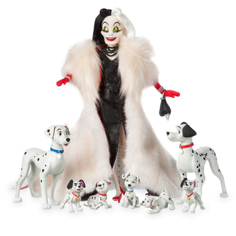 Disney Cruella De Vil and Dalmatians Doll Set Designer Folktale Limited Edition