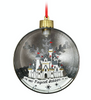 Disney Parks Fantasyland Castle Light-Up Glass Ball Christmas Ornament New Tags