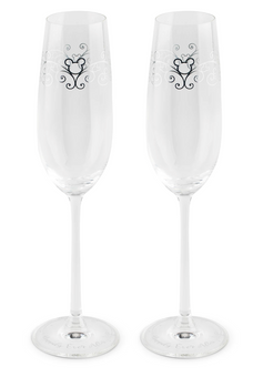 Disney Parks Mickey Icon Wedding Toasting Glasses Happily Ever After New w Box