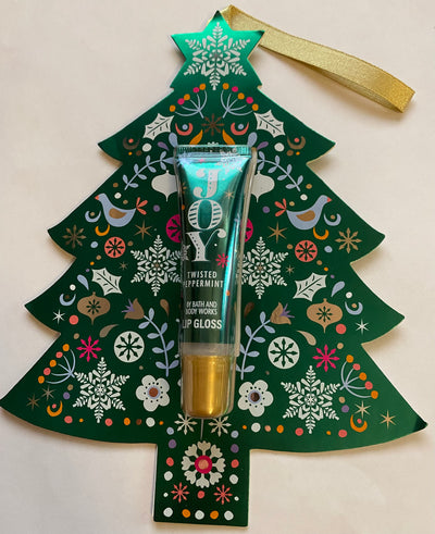 Bath and Body Works 2021 Christmas Tree Twisted Peppermint Lip Gloss New