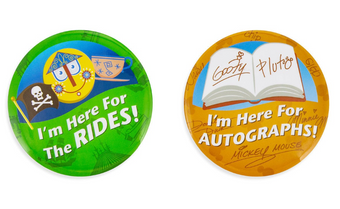 Disney Parks I'm Here for ... Rides Button Set New with Card