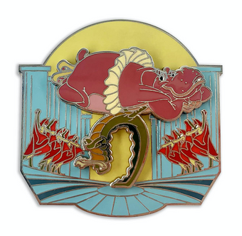 Disney 80th Anniversary Fantasia Hyacinth Hippo and Ben Ali-Gator Pin New Card