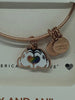 Disney Parks Mickey Hands Heart Rainbow Bracelet Alex & Ani Pink Gold New w Box