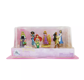 Disney Princess Glitter 6 Figure Play Set New with Box