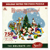 Disney Parks Santa Mickey & Friends Happy Holidays Retro Jigsaw Puzzle New