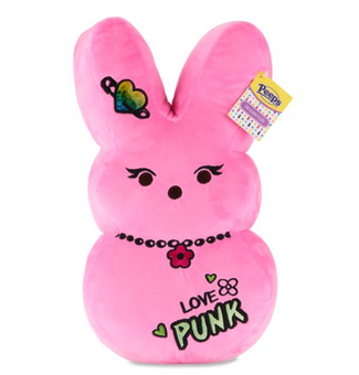 Peeps Easter Peep Bunny Pink Emo Love Punk 15in Plush New with Tag
