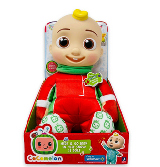 CoComelon Holiday Hide and Go Seek in the Snow JJ Musical Plush Doll New w Box