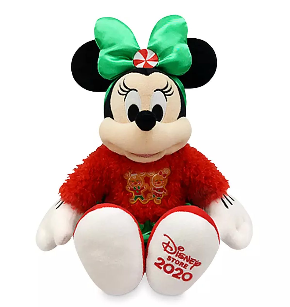 Disney Store 2020 Minnie Mouse Holiday Cheer Christmas Medium Plush New with Tag