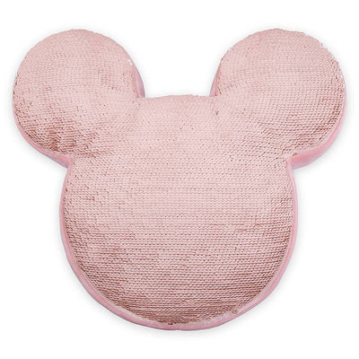 Disney Parks Mickey Icon Reversible Sequin Pillow Briar Rose Gold New with Tag