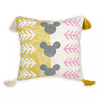 Disney Geometric Design with Mickey Icons Throw Pillow New with Tag