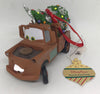 Disney Parks Cars Tow Mater with Christmas Tree Ornament New with Tag