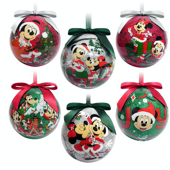 Disney 2020 Mickey Mouse and Friends Sketchbook Ball Ornament Set New with Box