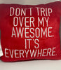 M&M's World Red Don't Trip Over My Awesome It's Everywhere Pillow Plush New Tag