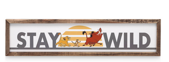 Disney The Lion King Framed Stay Wild Wood Wall Decor New with Box