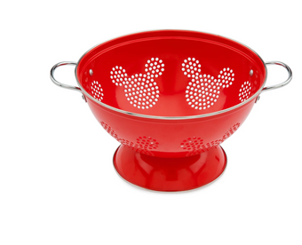 Disney Eats Mickey Icon Red Metal Colander New
