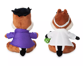 Disney Parks Happy Halloween Chip 'n Dale Frankenstein Plush Set New with Tags